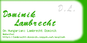 dominik lambrecht business card